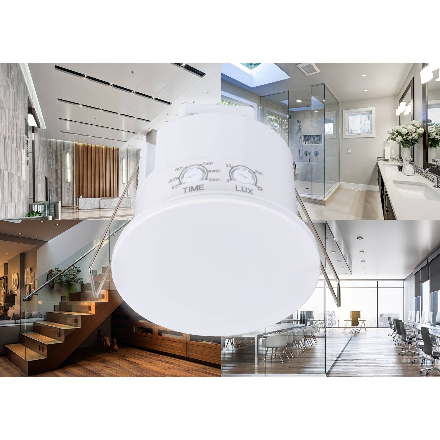 Sygonix Präsenzmelder Deckenmontage 360° Relais IP54 Weiß Innenbereich 9m - 4064161391205
