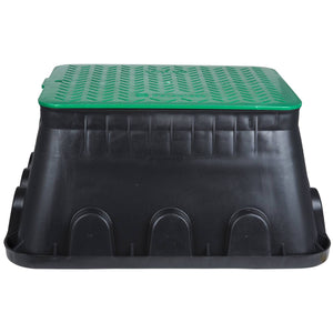 B-Ware Heitronic 21042 Bodeneinbaudose Gartensteckdosen Stromverteilerdose Schwarz Grün
