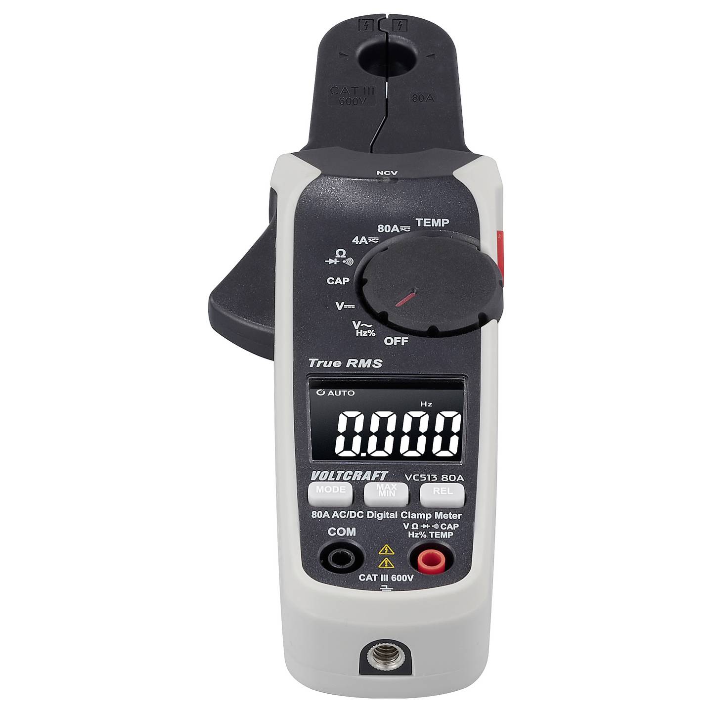 Voltcraft Stromzange VC513 80A Messgerät True RMS digital 4000 Counts CAT III - 4064161333373