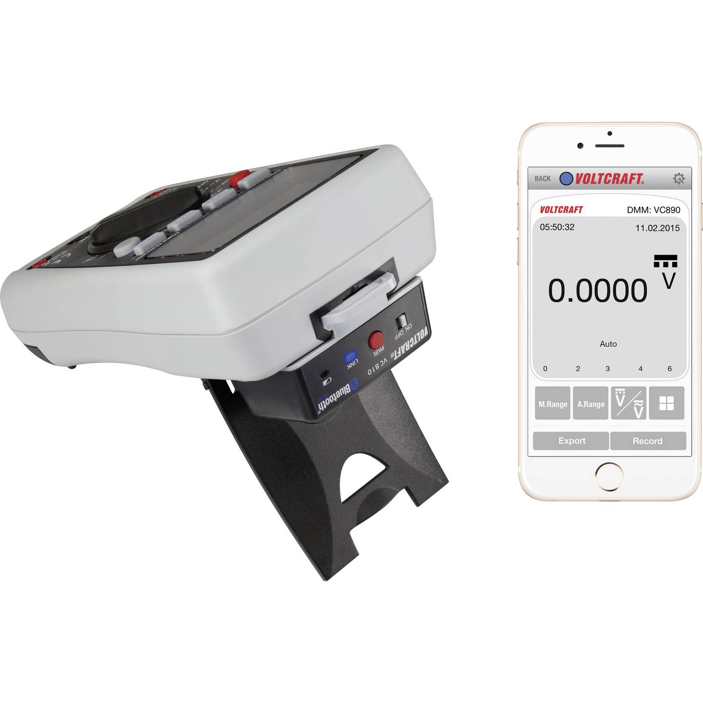Voltcraft Bluetooth-Adapter VC810 für VC-800-Serie kabellose Verbindung 55g - 4016138924824