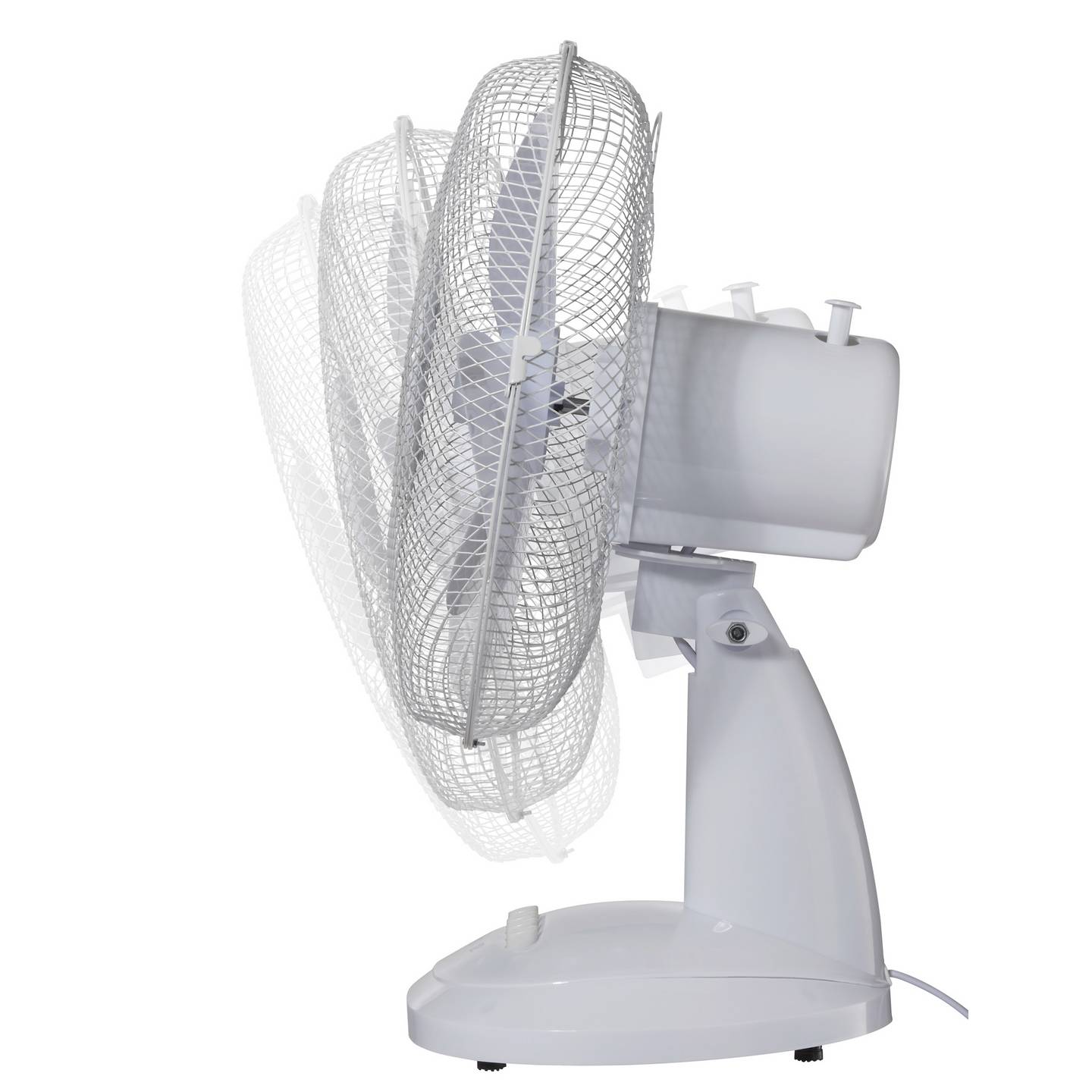 Sygonix Tischventilator 40W 3 Geschwindigkeitsstufen 85° Schwenkbereich Weiß - 4064161342573