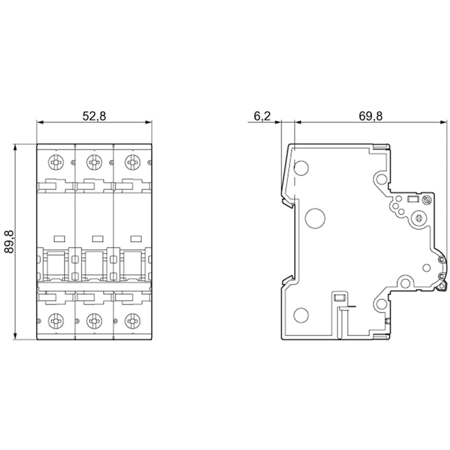 Siemens Leitungsschutzschalter SENTRON 5SY 25A 400V LS-Schalter 3-polig IP20 - 4001869247014