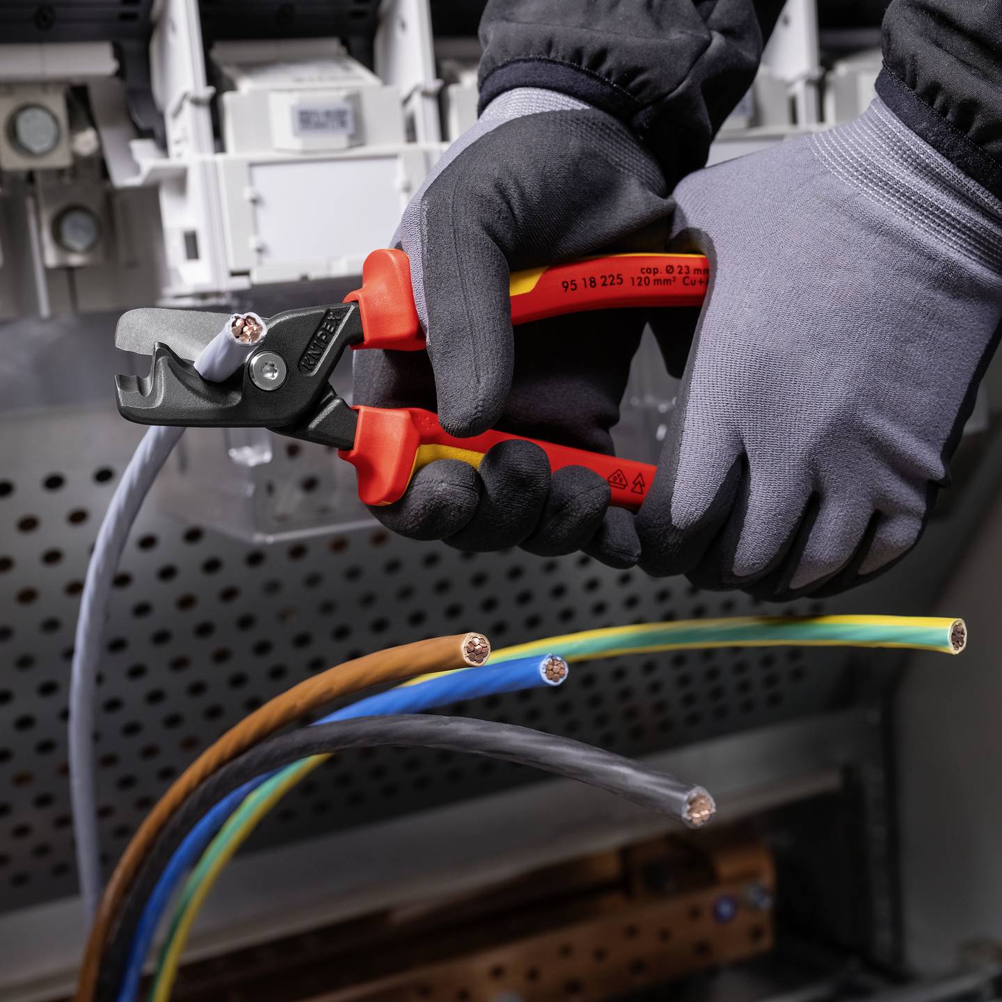 Knipex VDE StepCut XL 95 18 225 Kabelschere Schere Kabelschneider Werkzeug - 4003773089964