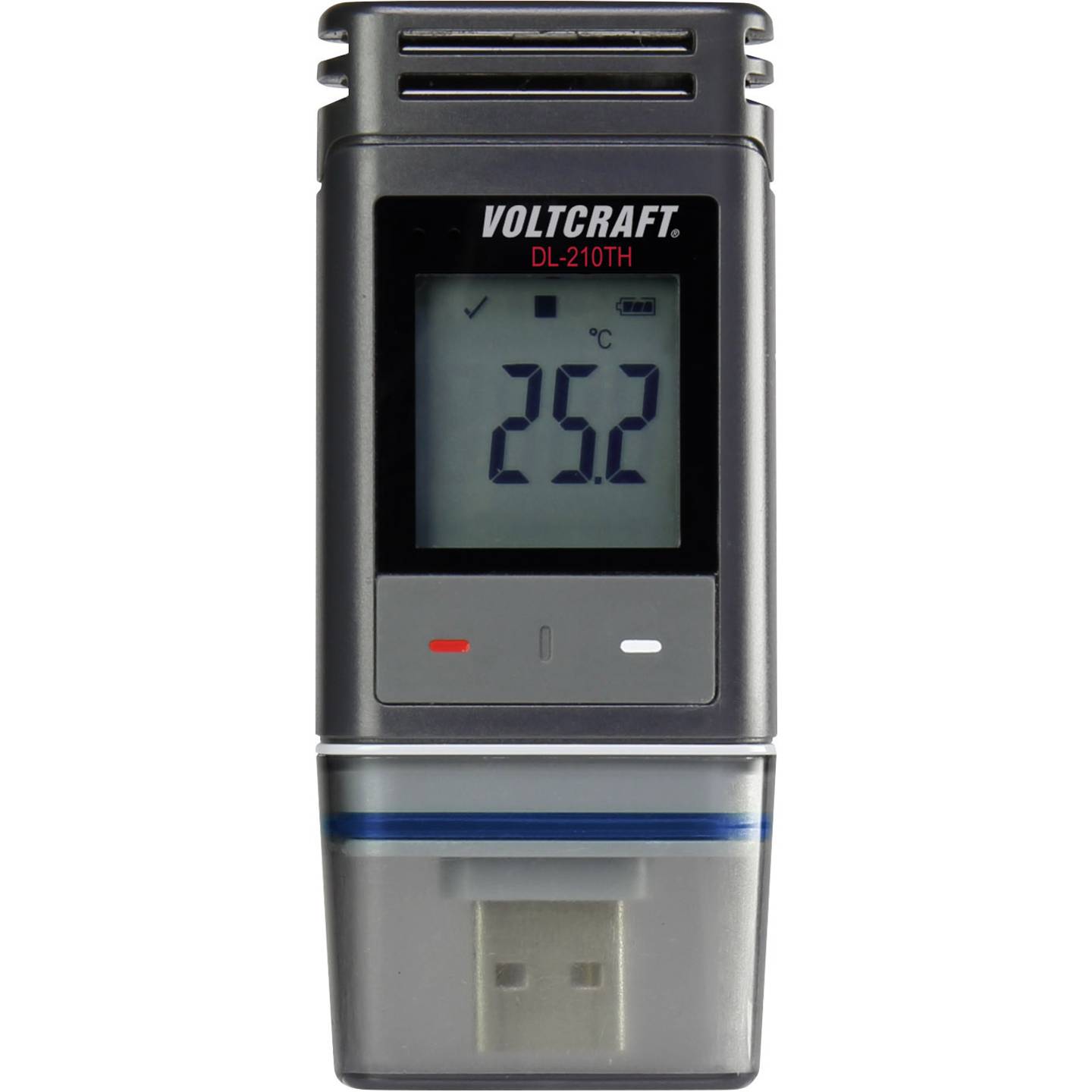 VOLTCRAFT Temperatur-Datenlogger DL-210TH Luftfeuchte-Logger IP65 USB - 4016139081281