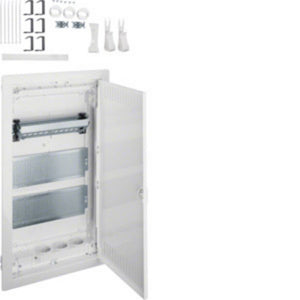 B-Ware Hager Multimedia-Verteiler Unterputz 36 Teilungen 3 Reihen weiß 630.5x348mm