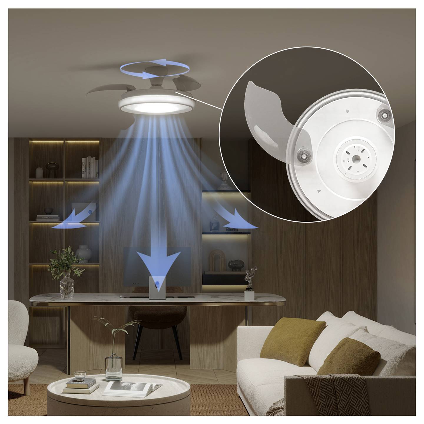 Philips LED Deckenventilator 28W Fernbedienung Dimmbar 3 Rotorblätter Weiß - 8721103096029