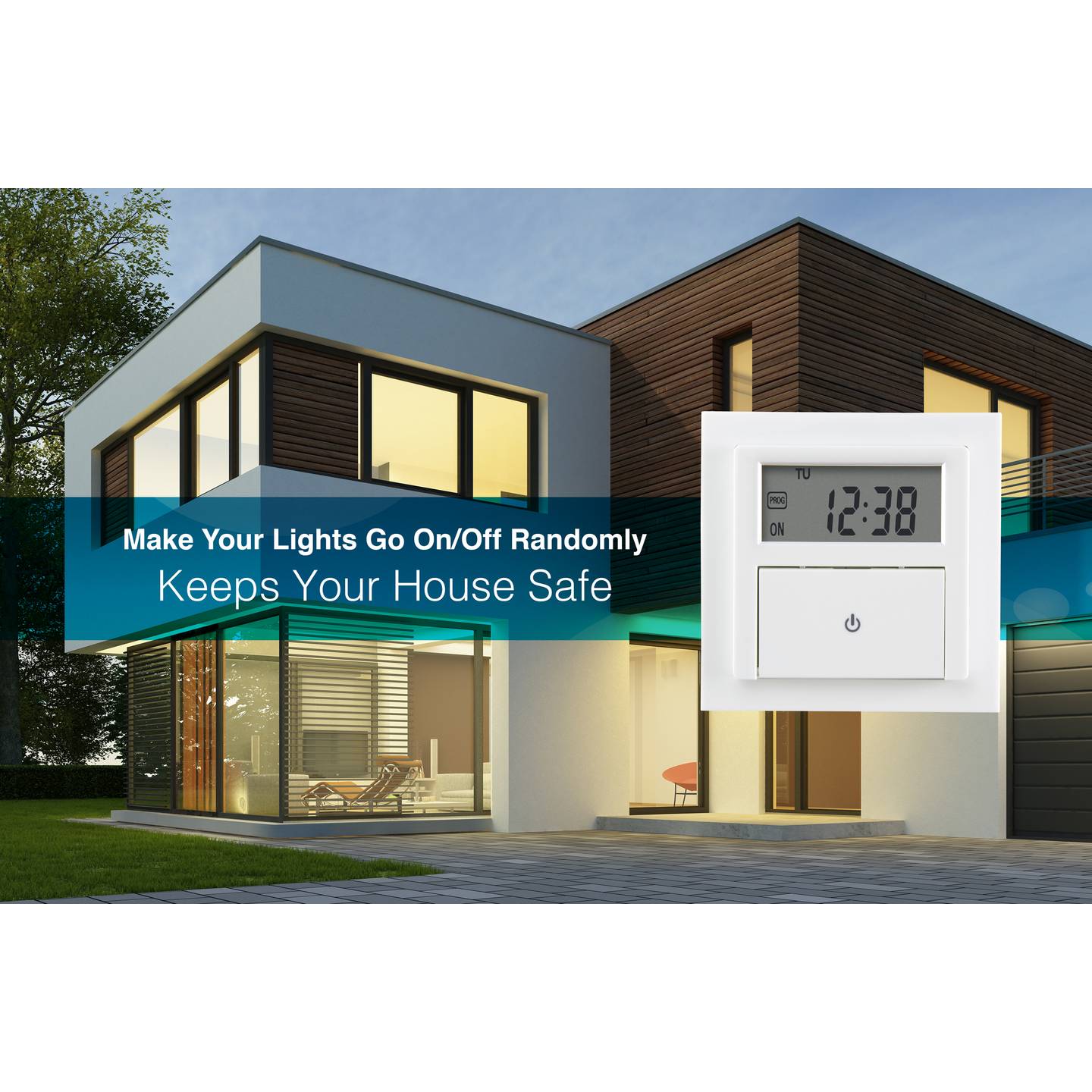 Sygonix Unterputz-Timer digital Wochenprogramm 1800W Countdown-Funktion Lampe - 4064161043487