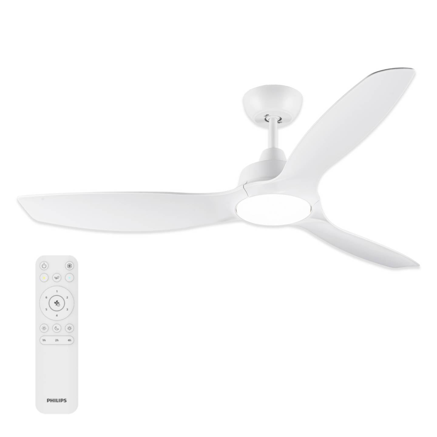 Philips Deckenventilator Ventilator LED Licht Weiß Fernbedienung Wohnzimmer - 8721103128720