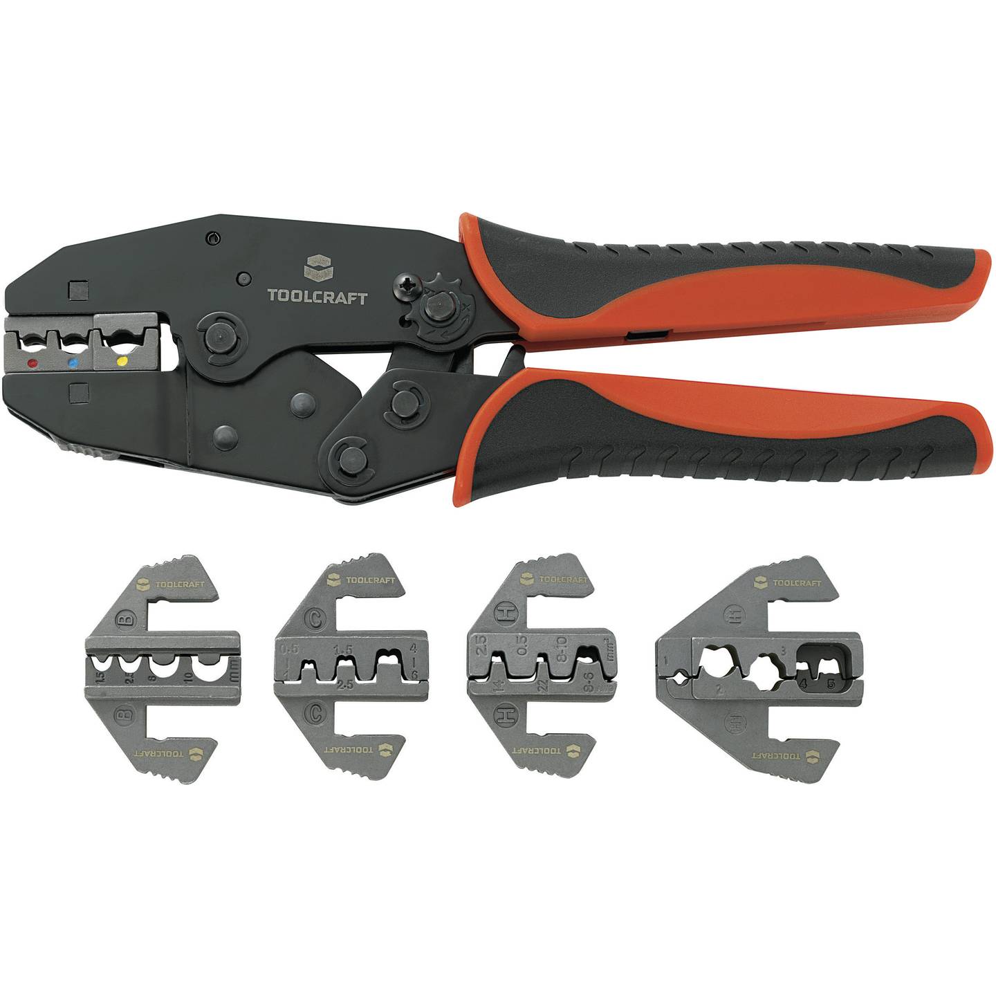TOOLCRAFT Crimpzange Zange Werkzeug Kombizange Crimpwerkzeug 6-teilig Set - 4016138823608