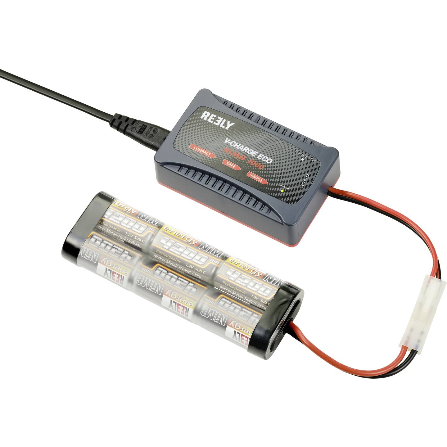 Reely Modellbau-Ladegerät V-CHARGE ECO NIMH 1000 NiMH 1A Tamiya-Buchse 230V - 4064161221090
