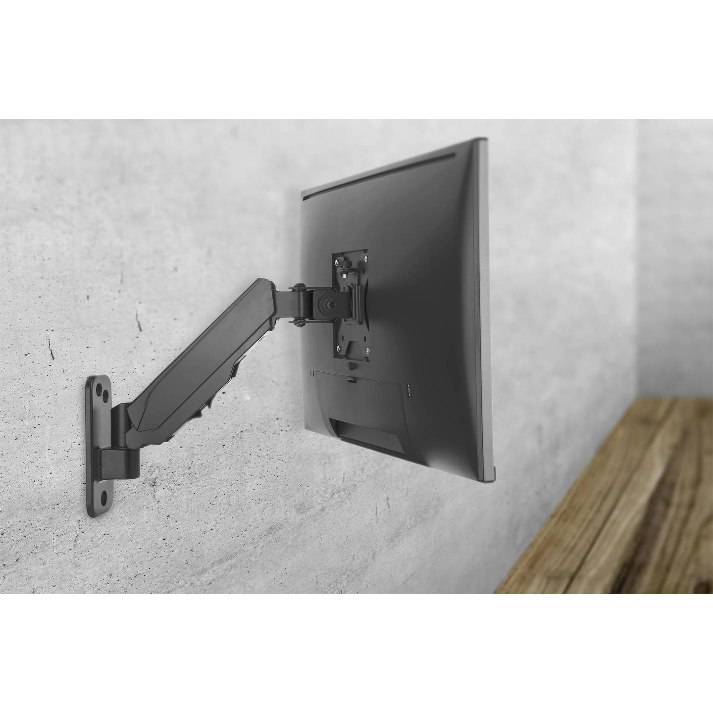 Digitus Monitor-Wandhalterung drehbar für 1 Display 33-81cm schwarz matt 8kg - 4016032465133