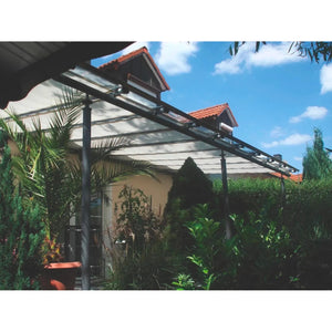B-Ware Floracord Sonnensegel 330x96cm Elfenbein Garten Sonnenschutz inkl. Laufhaken