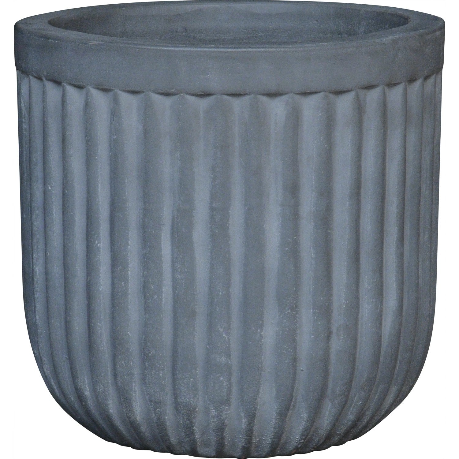 Pflanztopf Terrakotta Greige-Hellgrau Strukturierter Topf 36x36cm für Pflanzen - 4007876482288