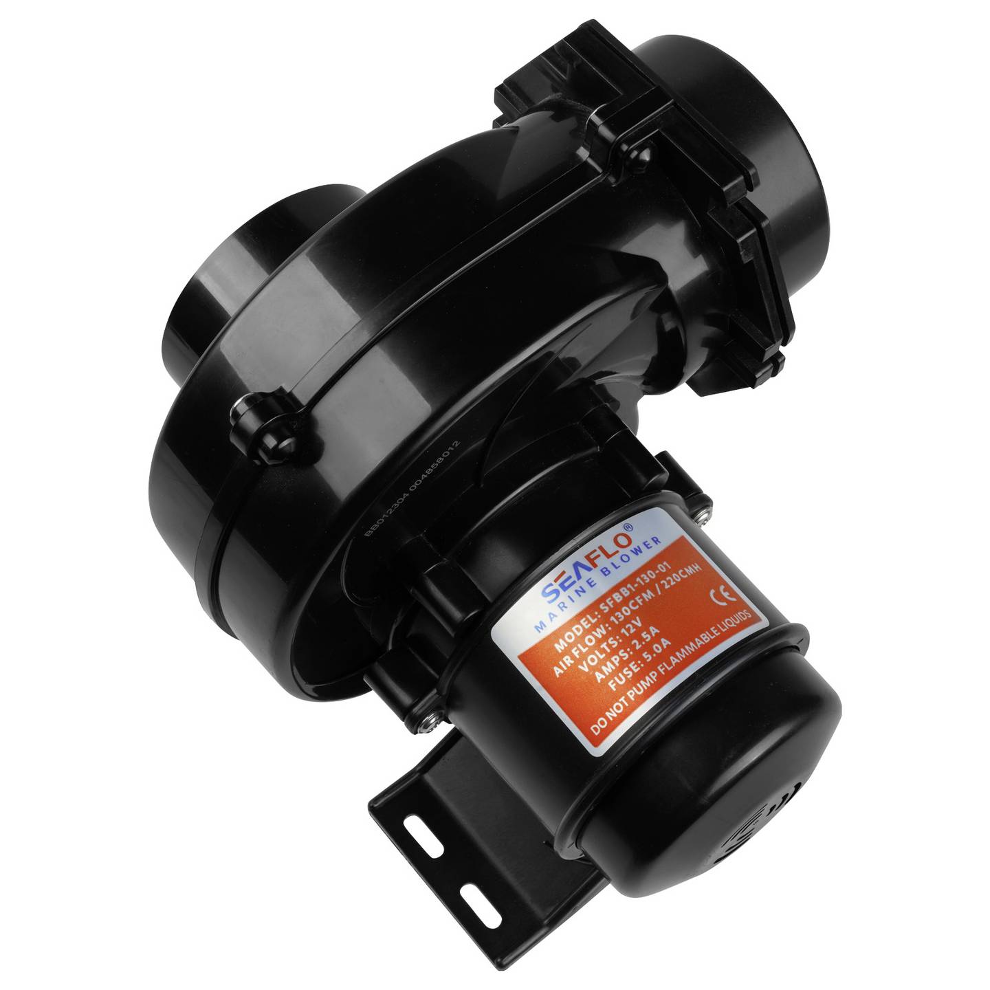 SEAFLO Radiallüfter 12V DC 220m³/h Lüfter 30W ABS Kunststoff schwarz - 4064161487687