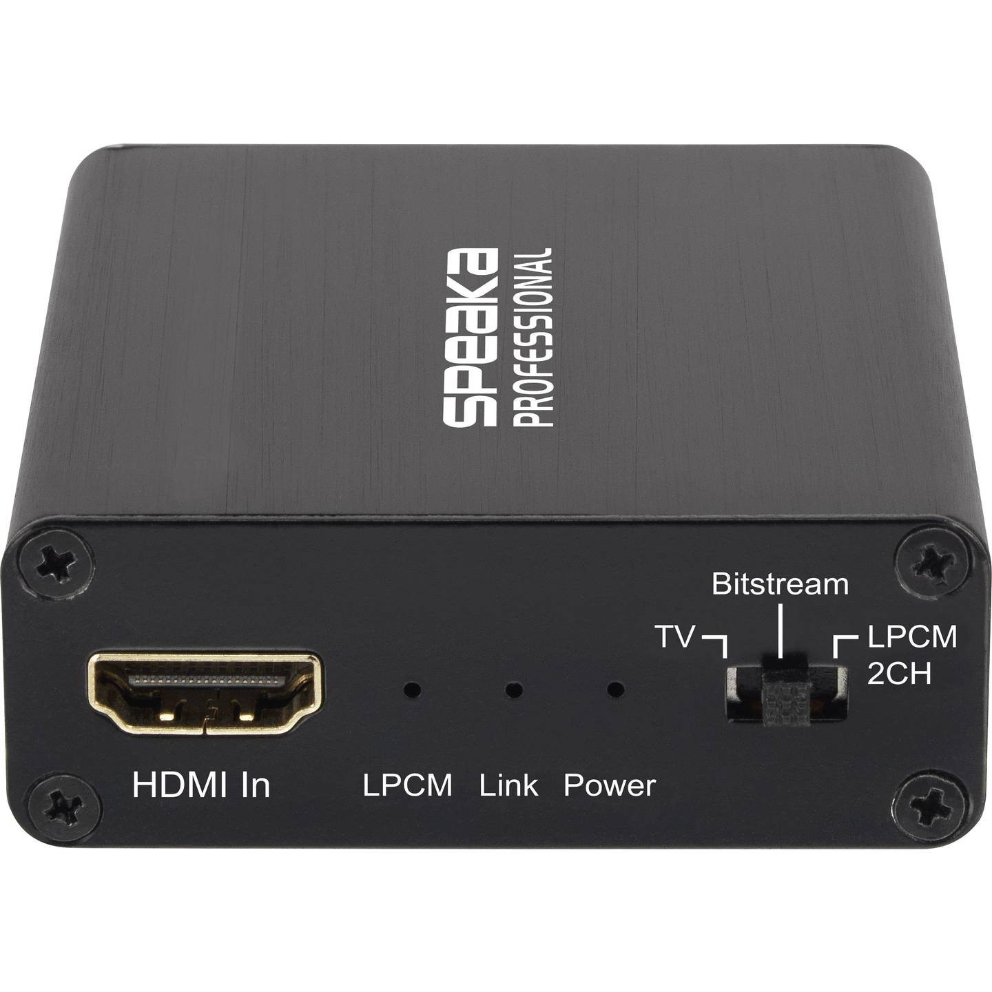 SpeaKa Professional Audio Extraktor HDMI 4K 3840x2160 Toslink Klinke Cinch - 4053199540266