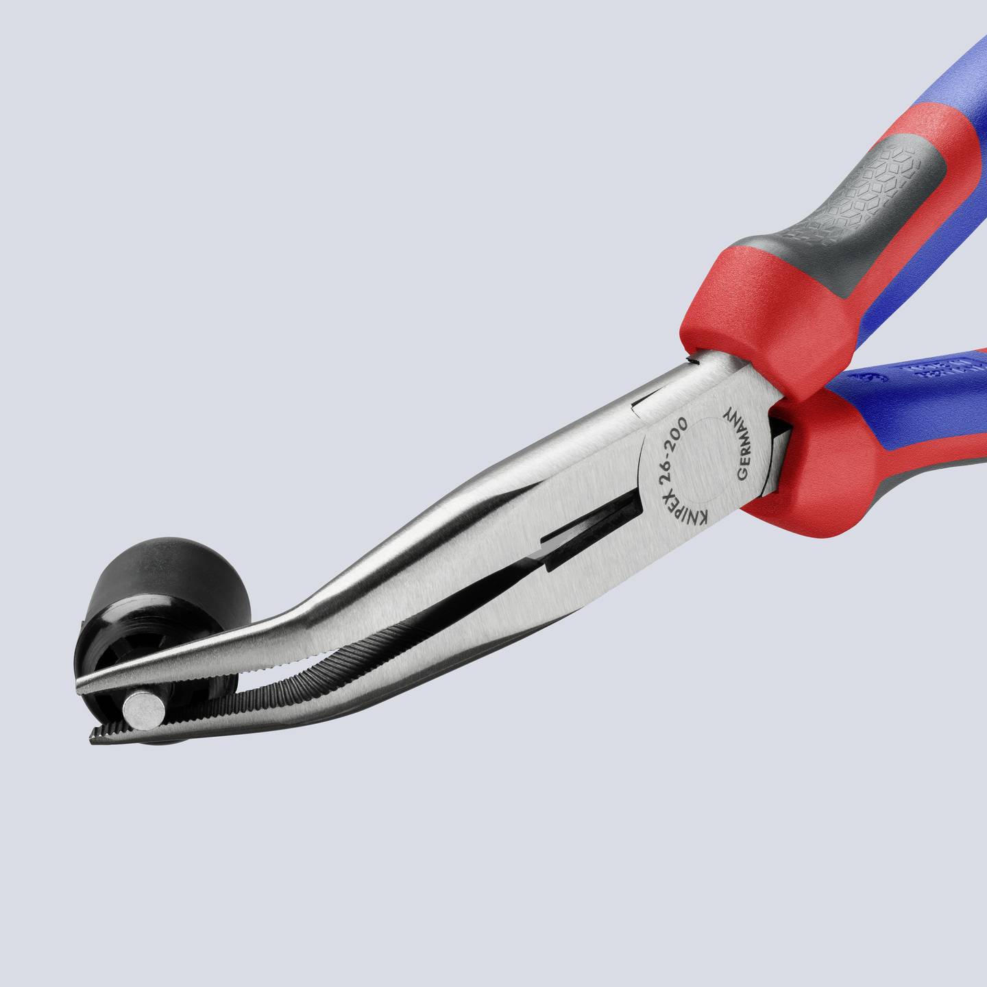 Knipex Flachrundzange 26 22 200 Werkstatt Zange Vanadium Elektrostahl 200mm 40° - 4003773023135