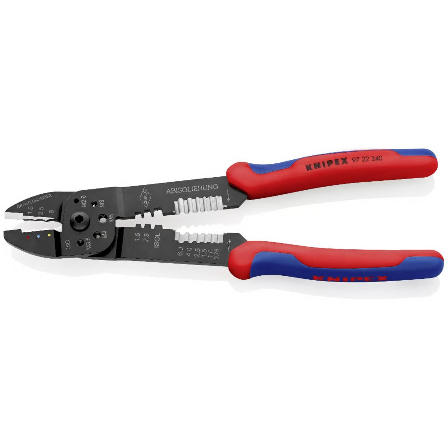 Knipex Crimpzange Isolierte Kabelschuhe Steckverbinder 0.75 bis 6 mm² Zange - 4003773070726