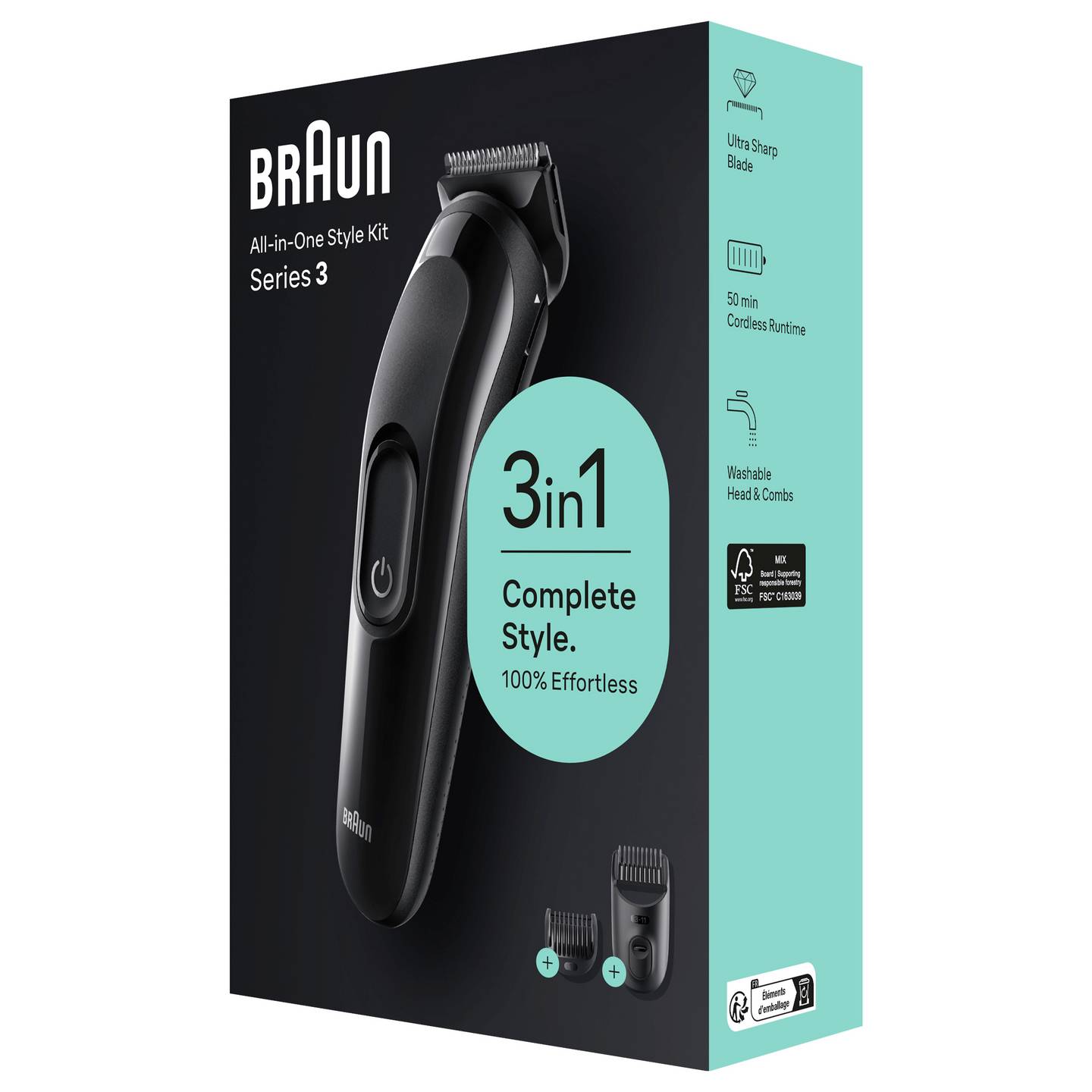 Braun Braun SK2400 Styling Kit Bartschneider, Haarschneider, Körperhaartrimmer Schwarz - 4210201447610