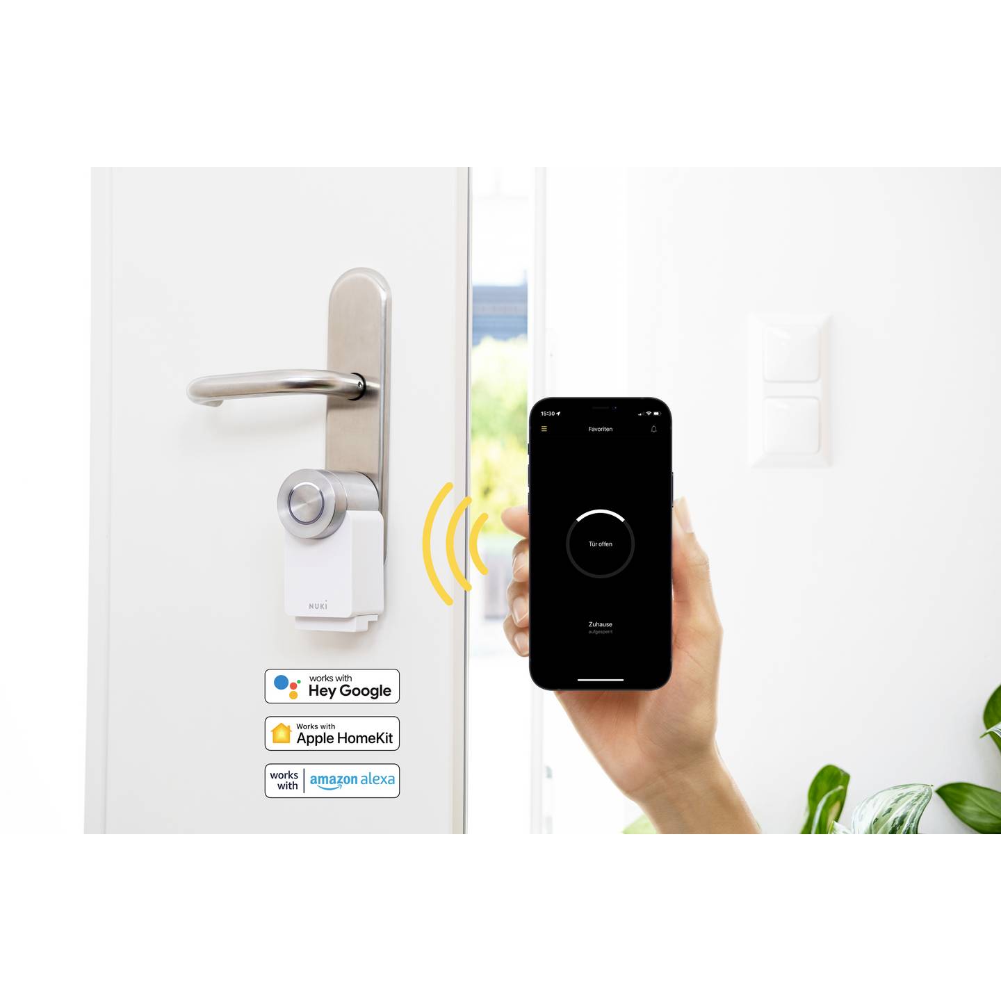 NUKI Türschlossantrieb Smart Lock 3.0 Pro Bluetooth-fähig weiß 580g - 9120072081828