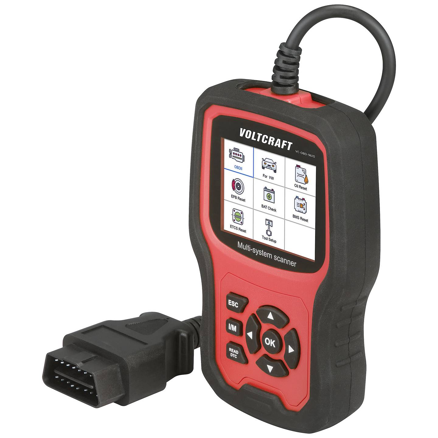 Voltcraft OBD II Diagnosetool VC-OBD-9610 Fahrzeugdiagnose VW Fehlercodes - 4064161230535