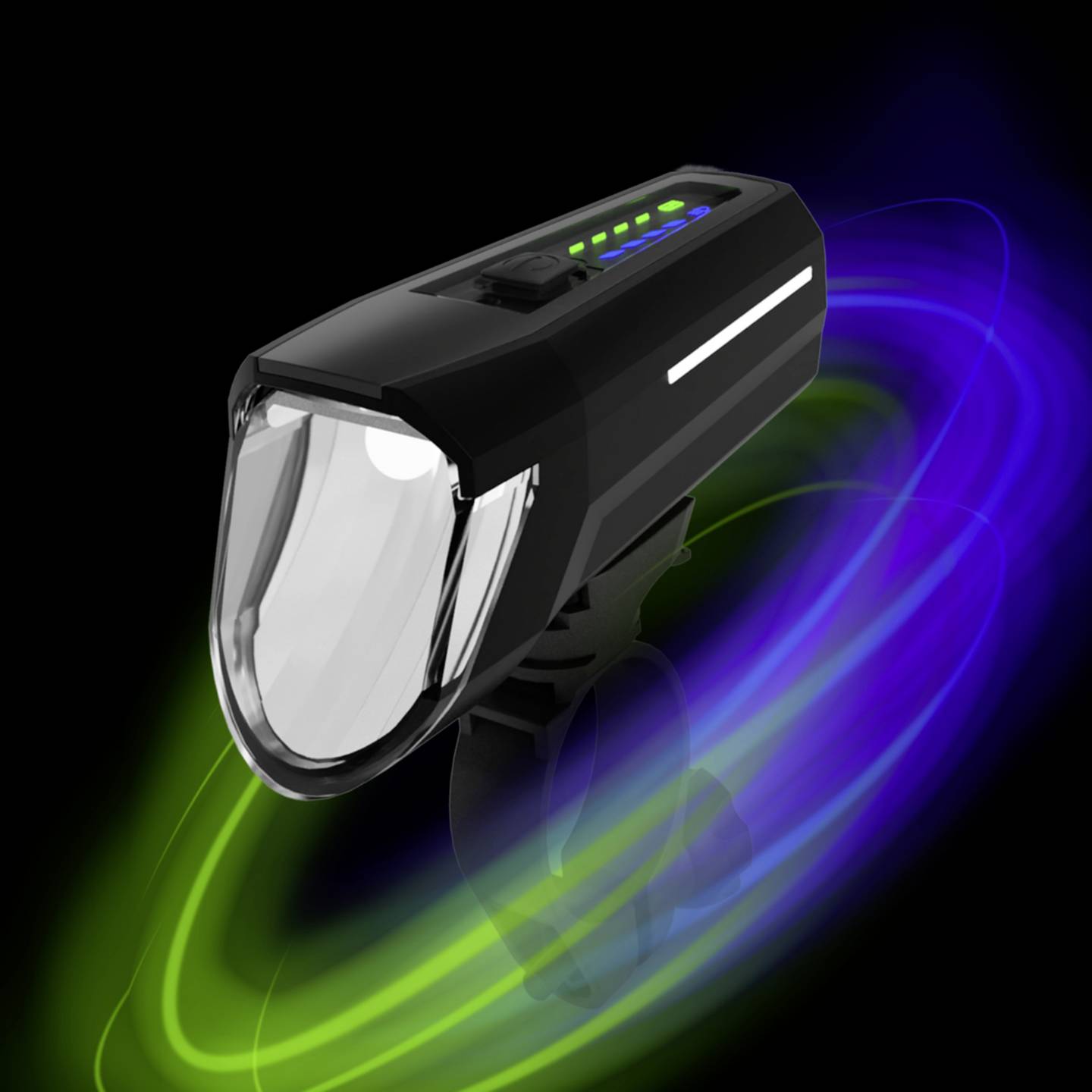 FISCHER Fahrrad-Scheinwerfer LED 110 Lux akkubetrieben Universalhalterung - 4017566007790