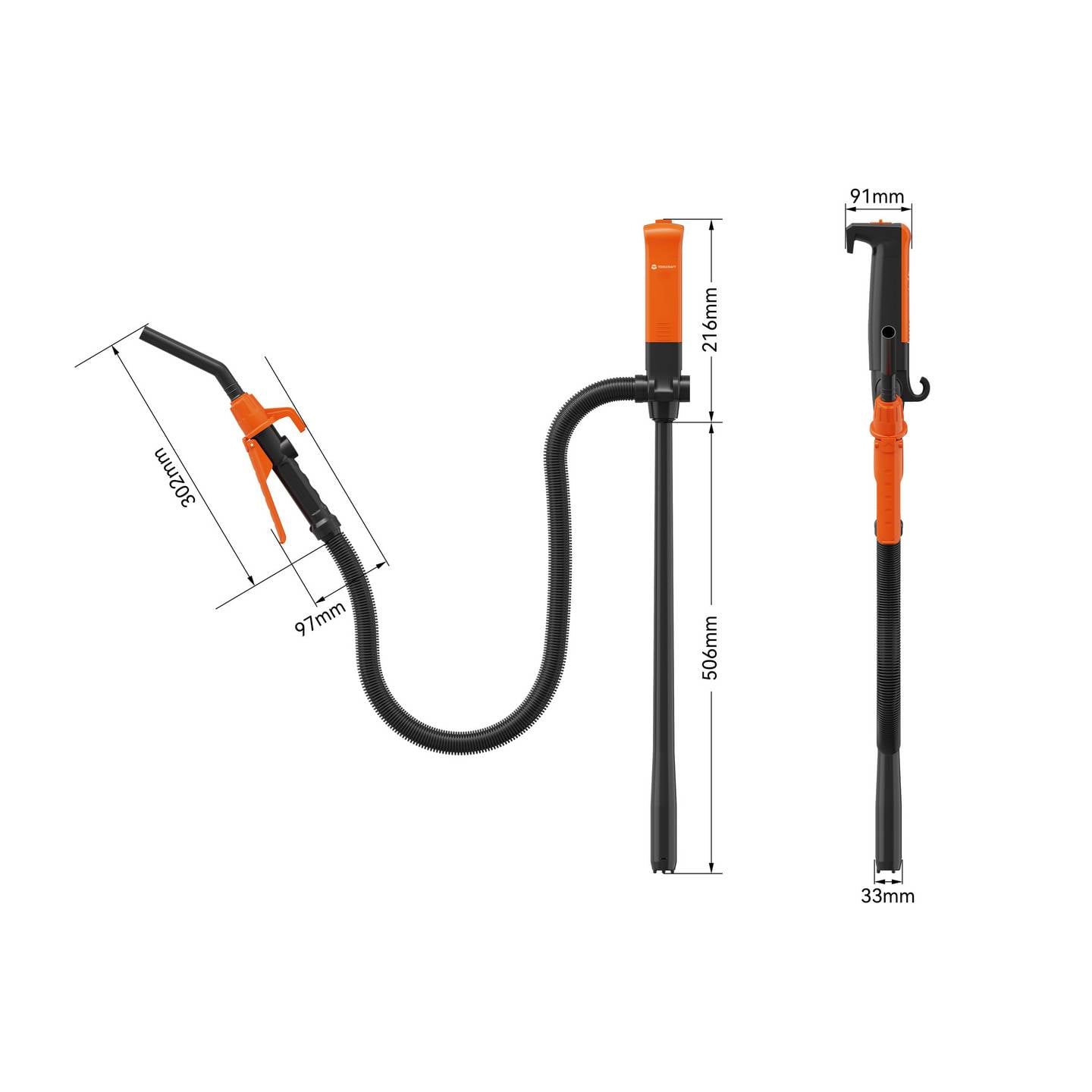 Toolcraft Elektrische Diesel- und Heizölpumpe 12V 12l/min Handpumpe tragbar - 4064161473031