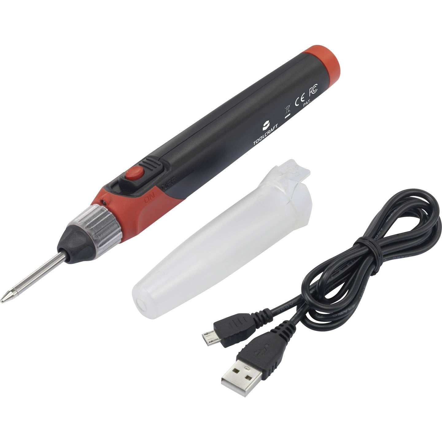 Toolcraft Lötkolben Akku Löter LWK-123 100-600°C Handgerät Löten mobil 106g - 4053199961214