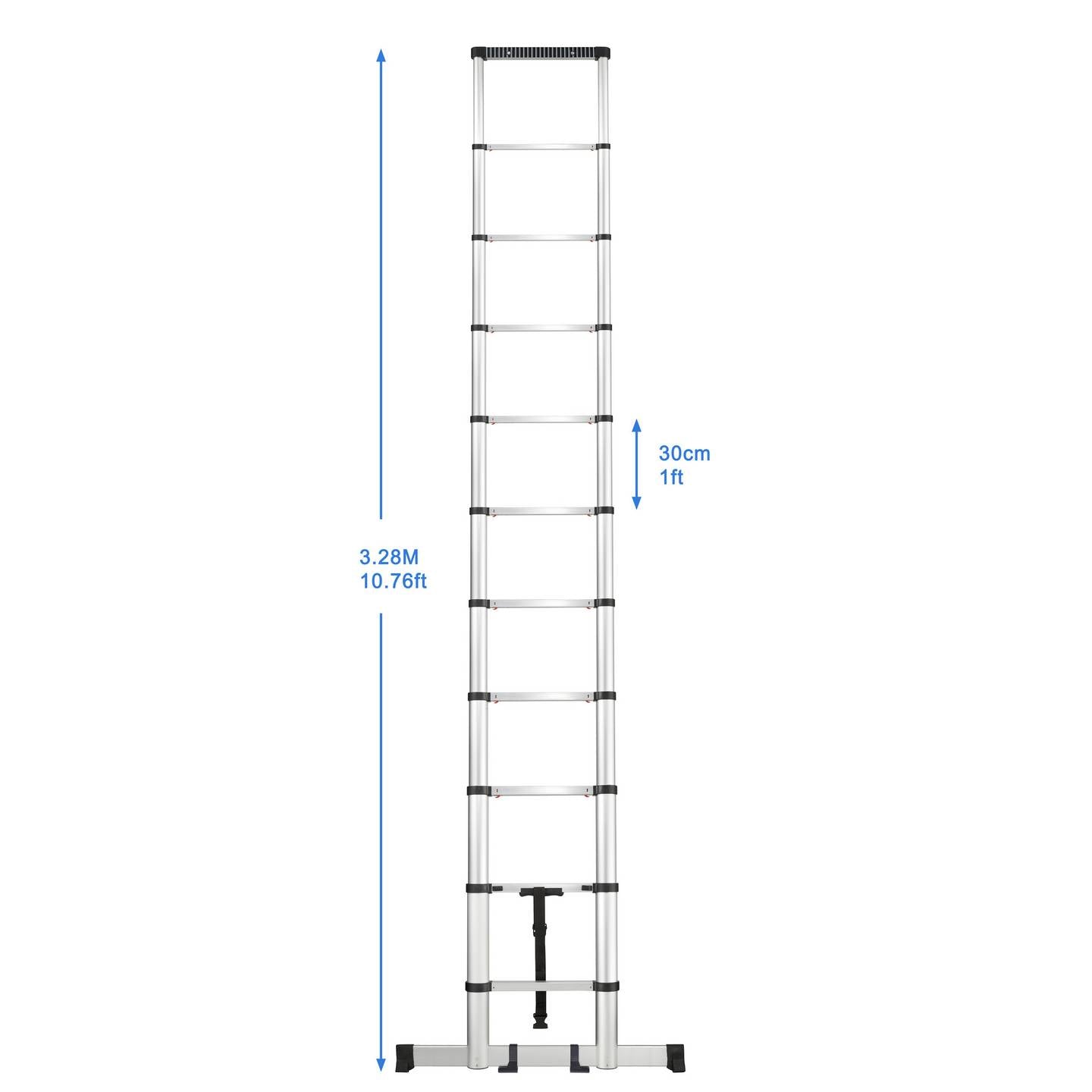 Toolcraft Teleskopleiter Aluminiumlegierung 3,93m Arbeitshöhe EN 131 TO-7868814 - 4064161233000