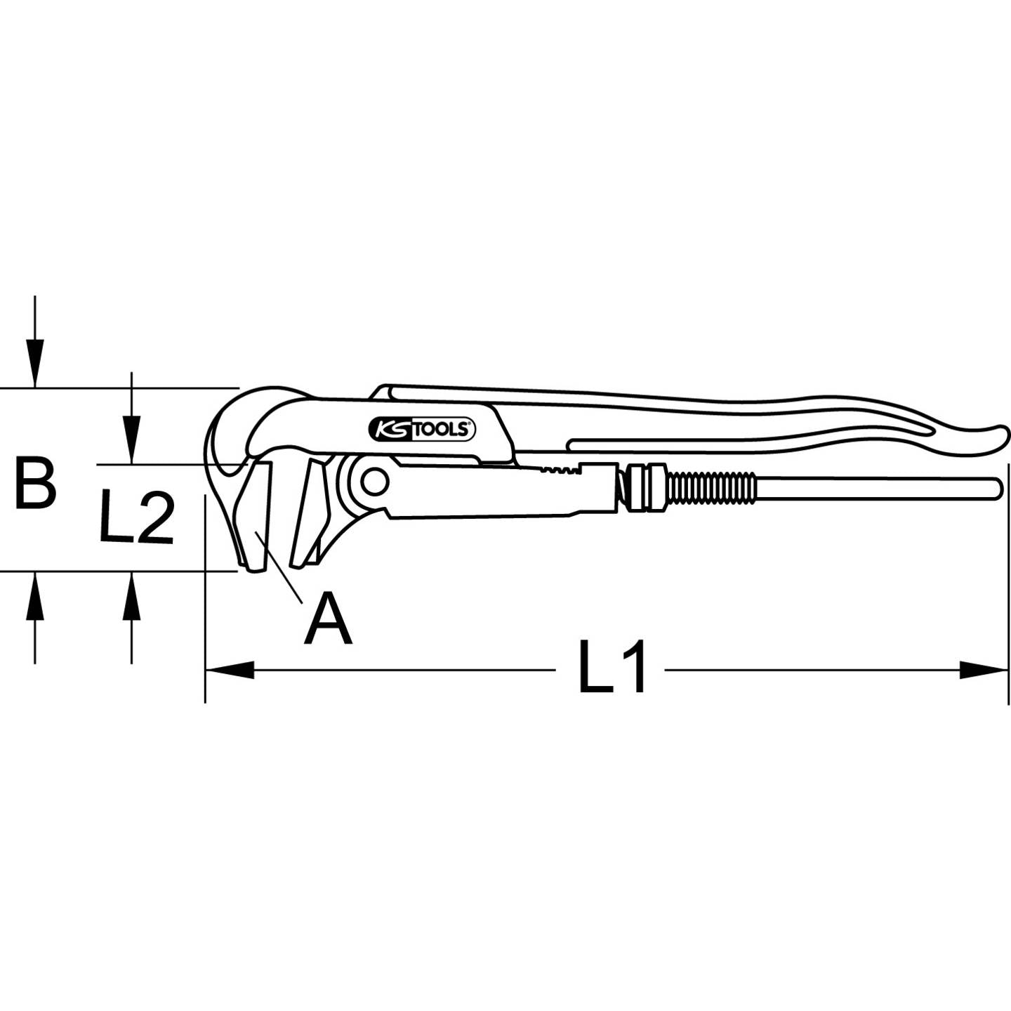 KS Tools Zange Kombizange 116.1000 aus Chrom-Vanadium Stahl rot - 4042146015018