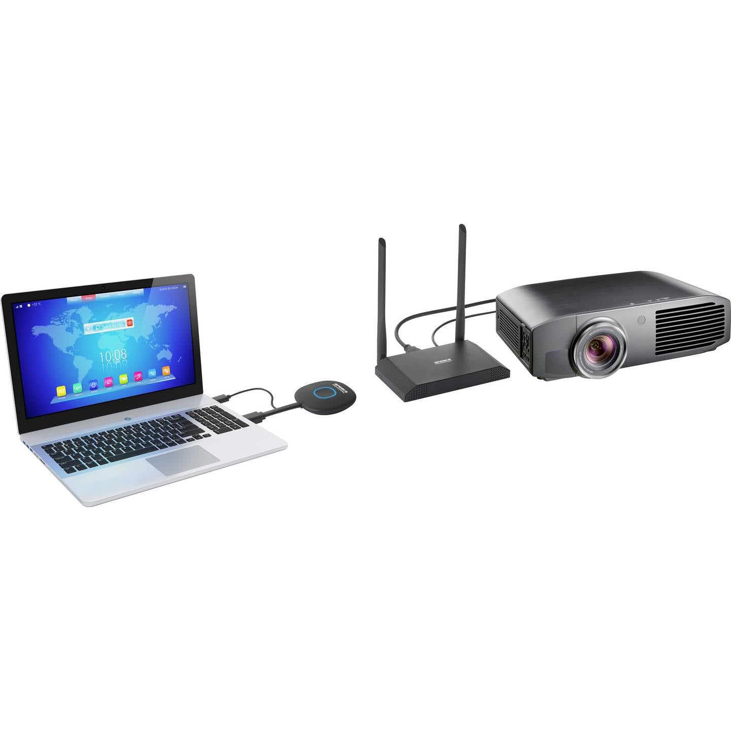 SPEAKA 4K60HZ Quad Multi-Viewer Sender drahtlos 50m Reichweite USB schwarz - 4064161161396