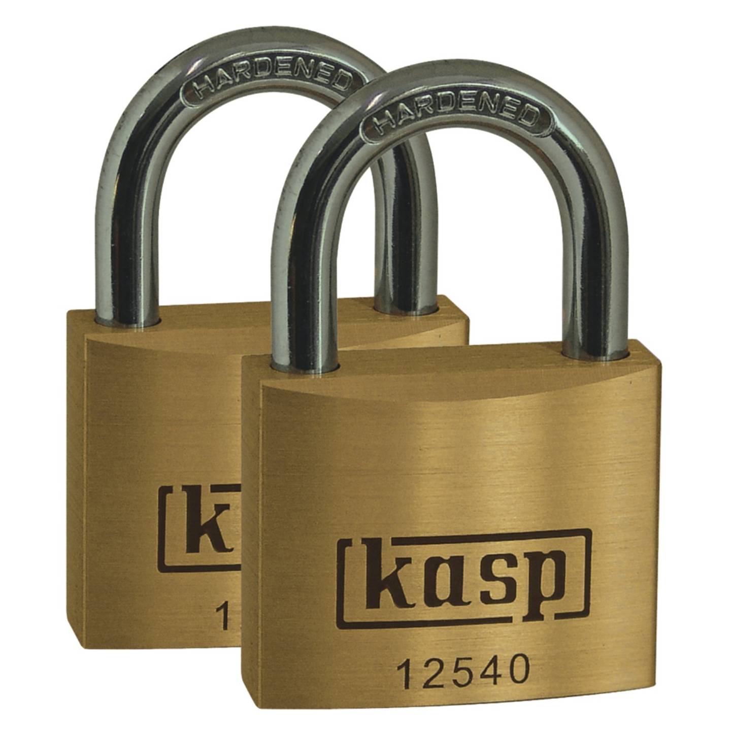 Kasp Vorhängeschloss Schlüsselschloss Messing gleichschließend 50mm 2er Set - 5013969900781