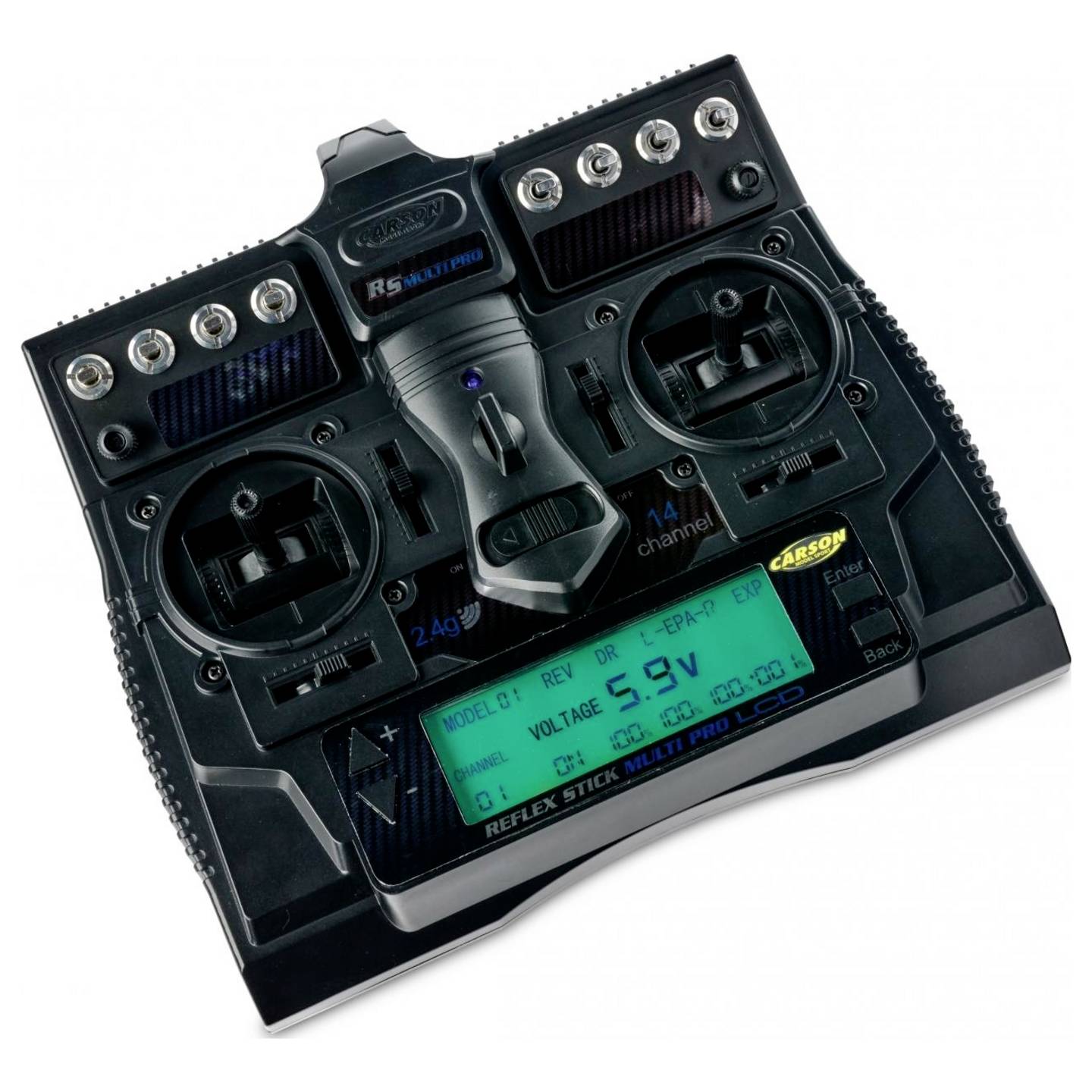 Carson Modellsport Hand-Fernsteuerung Reflex Stick Multi Pro 2,4 GHz 14 Kanäle - 4005299510045