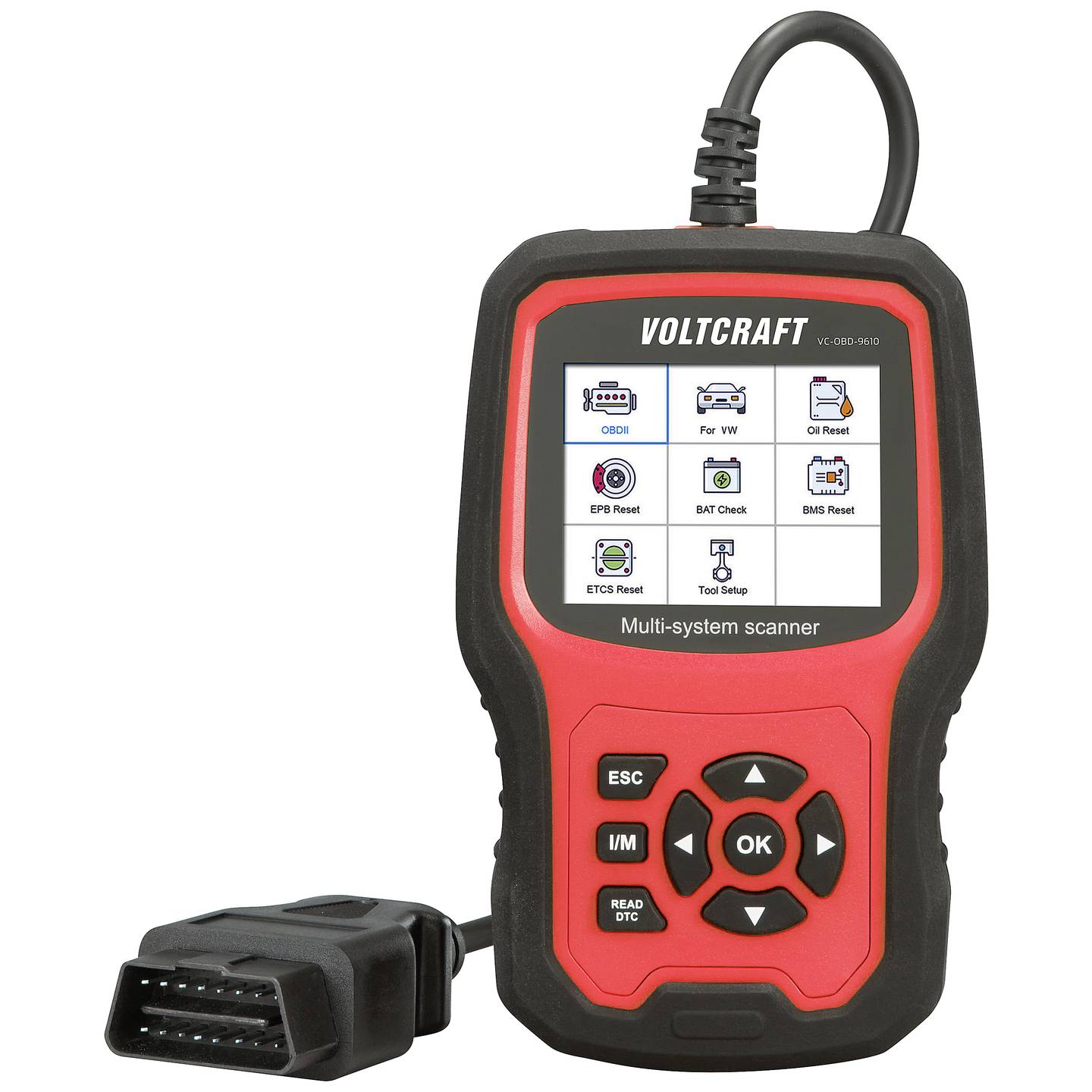 Voltcraft OBD II Diagnosetool VC-OBD-9610 Fahrzeugdiagnose VW Fehlercodes - 4064161230535