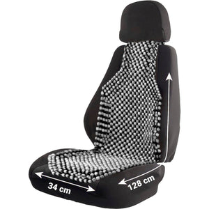 B-Ware HP Autozubehör Kühlsitzauflage Massagefunktion Holzkugel Anthrazit 123x36.5cm