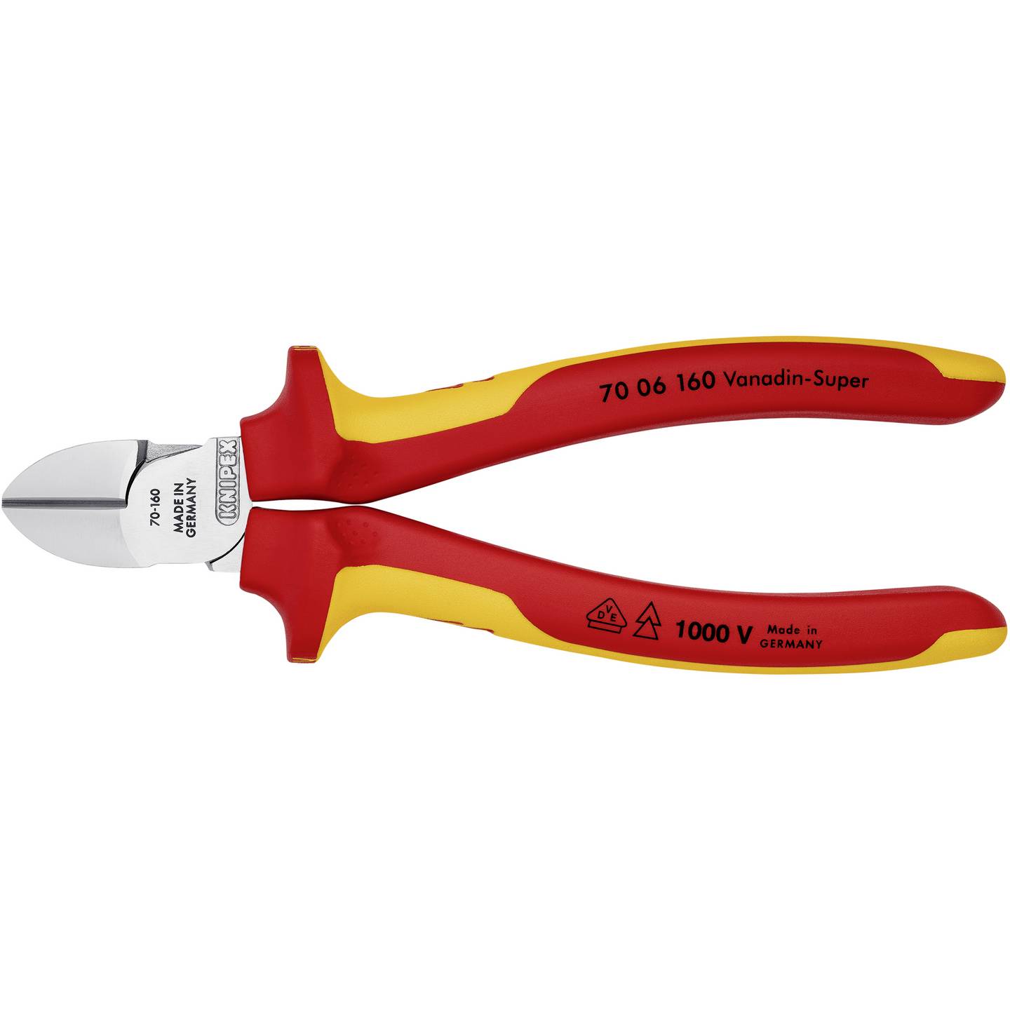 Knipex Seitenschneider VDE 70 06 160 Zange Handwerkzeug 160mm Vanadiumstahl - 4003773021995