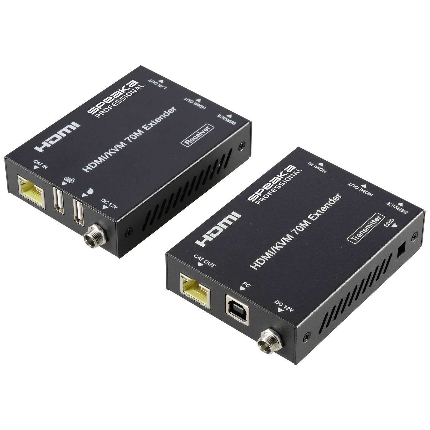 SPEAKA PROFESSIONAL HDMI Extender Set 18 Gbps 4096x2160 Hot-Key schwarz - 4064161292021