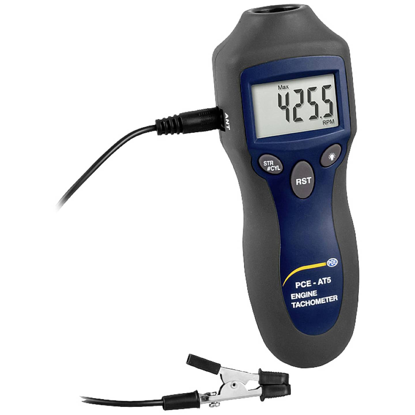 PCE Instruments KFZ Messgerät Drehzahlmesser PCE-AT 5 induktiv präzise 5000U/min - 4250348706782