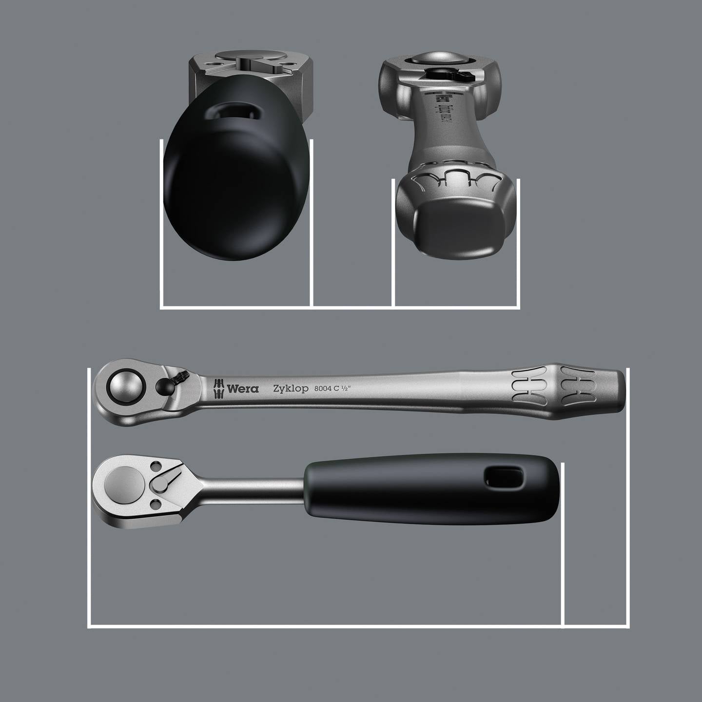 Wera Umschaltknarre 1/4" (6,3 mm) 72 Zähne Chrom-Molybdän Stahl 141 mm robust - 4013288174024