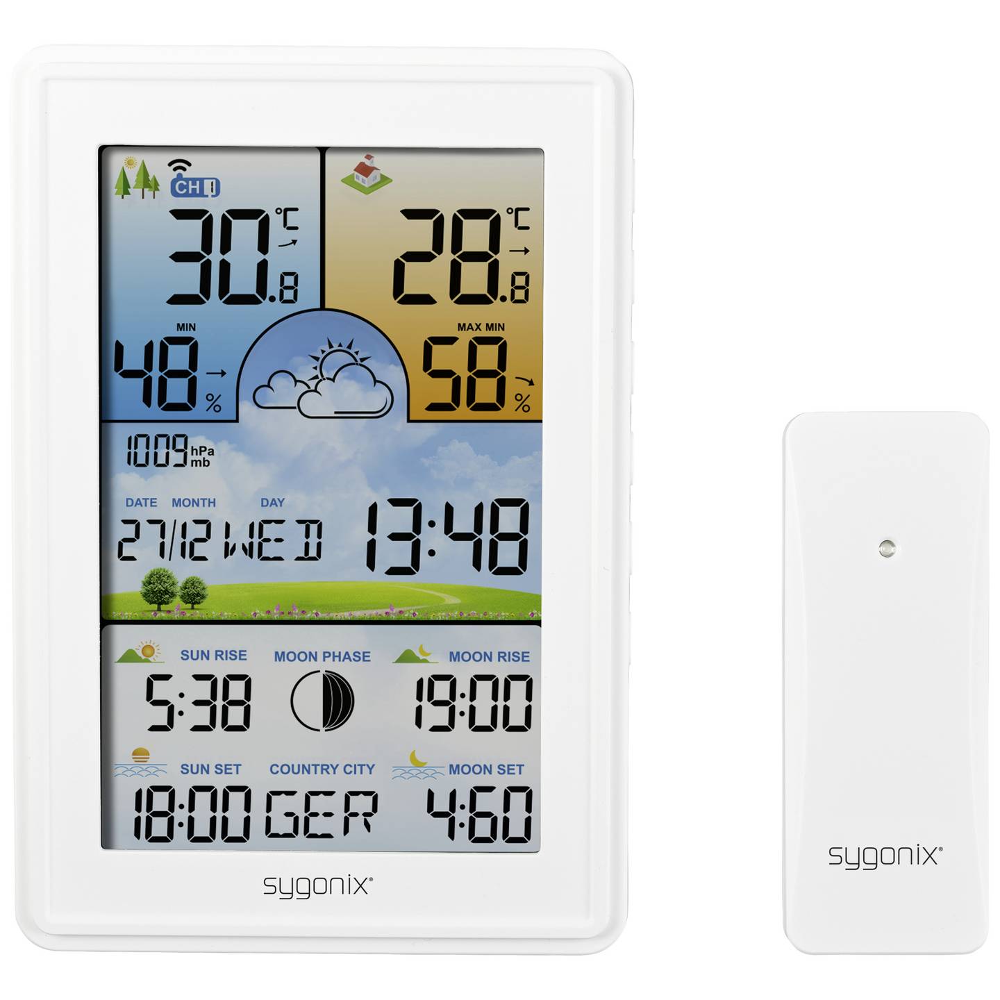 Sygonix SY-5509564 Digitale-Wetterstation Vorhersage Wettervorhersage Wetter - 4064161244341