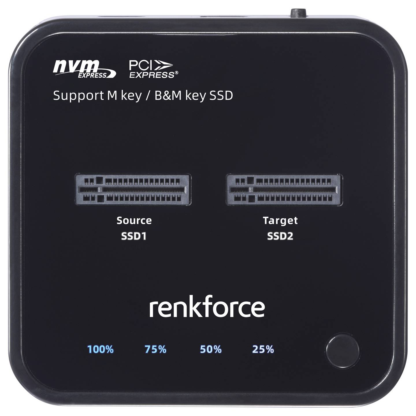 Renkforce Festplatten-Kopierstation M.2 PCIe NVMe 1:1 Kopie Clone-Funktion 8TB - 4064161395012