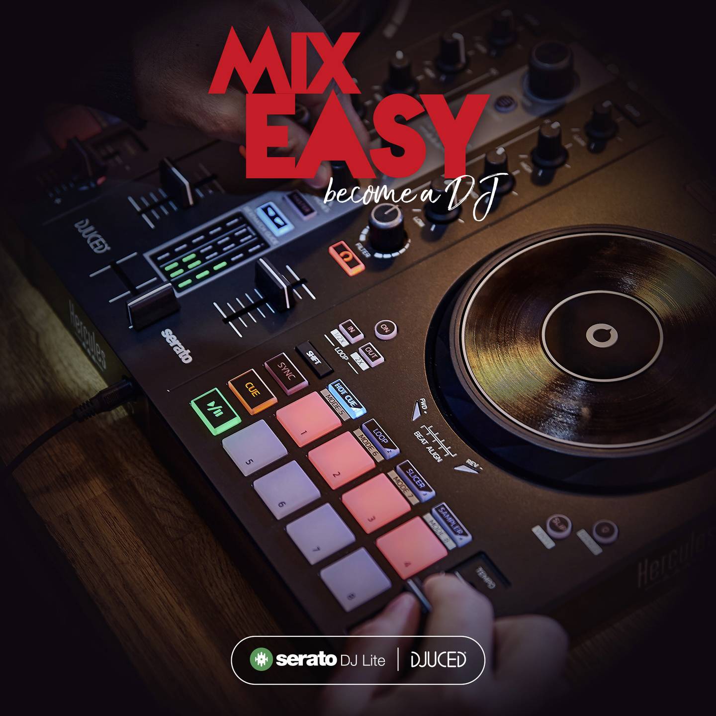 DJ Controller Mischpult Hercules DJControl Inpulse 300 MK2 Serato DJUCED Musik - 3362934746445