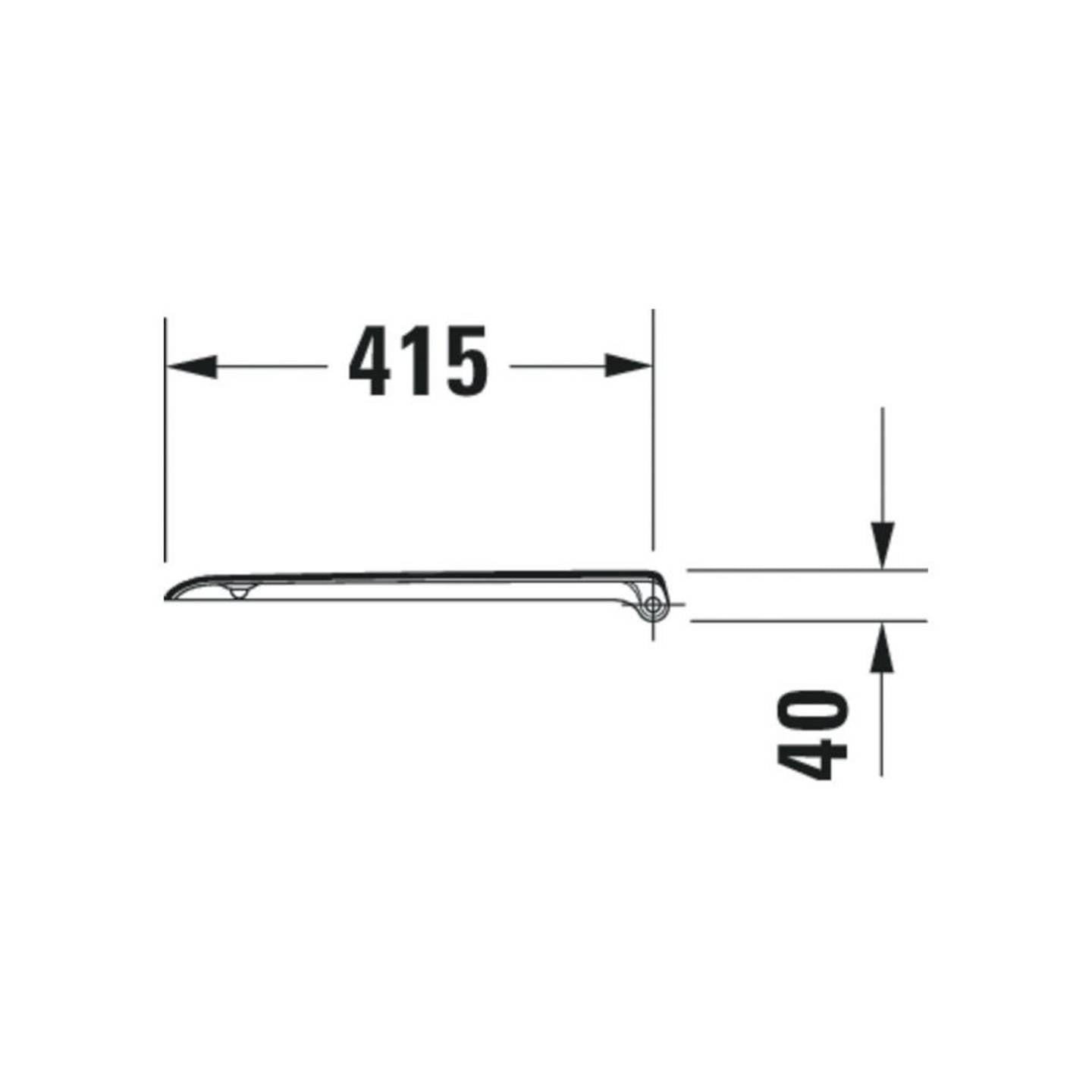 Duravit WC-Sitz D-Code Weiß mit verdeckten Edelstahlscharniere Bad WC-Sitz 78cm - 4021534384769