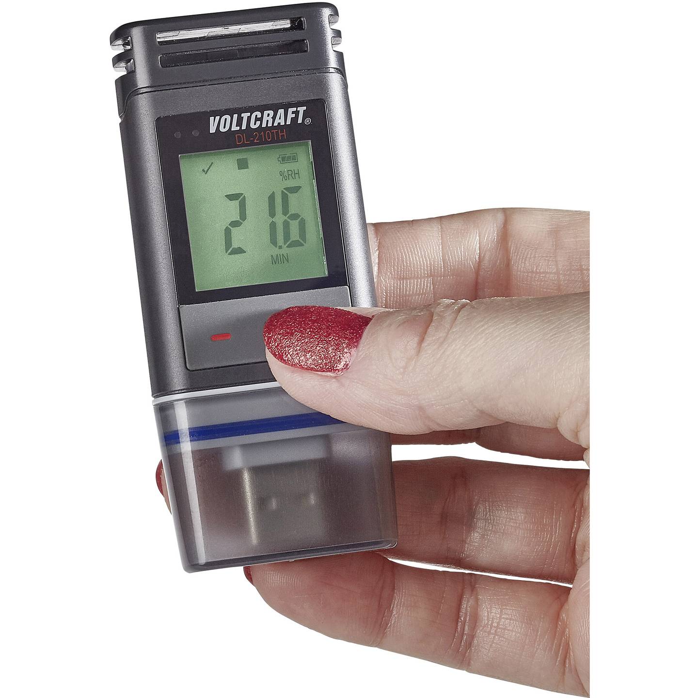 VOLTCRAFT Temperatur-Datenlogger DL-210TH Luftfeuchte-Logger IP65 USB - 4016139081281