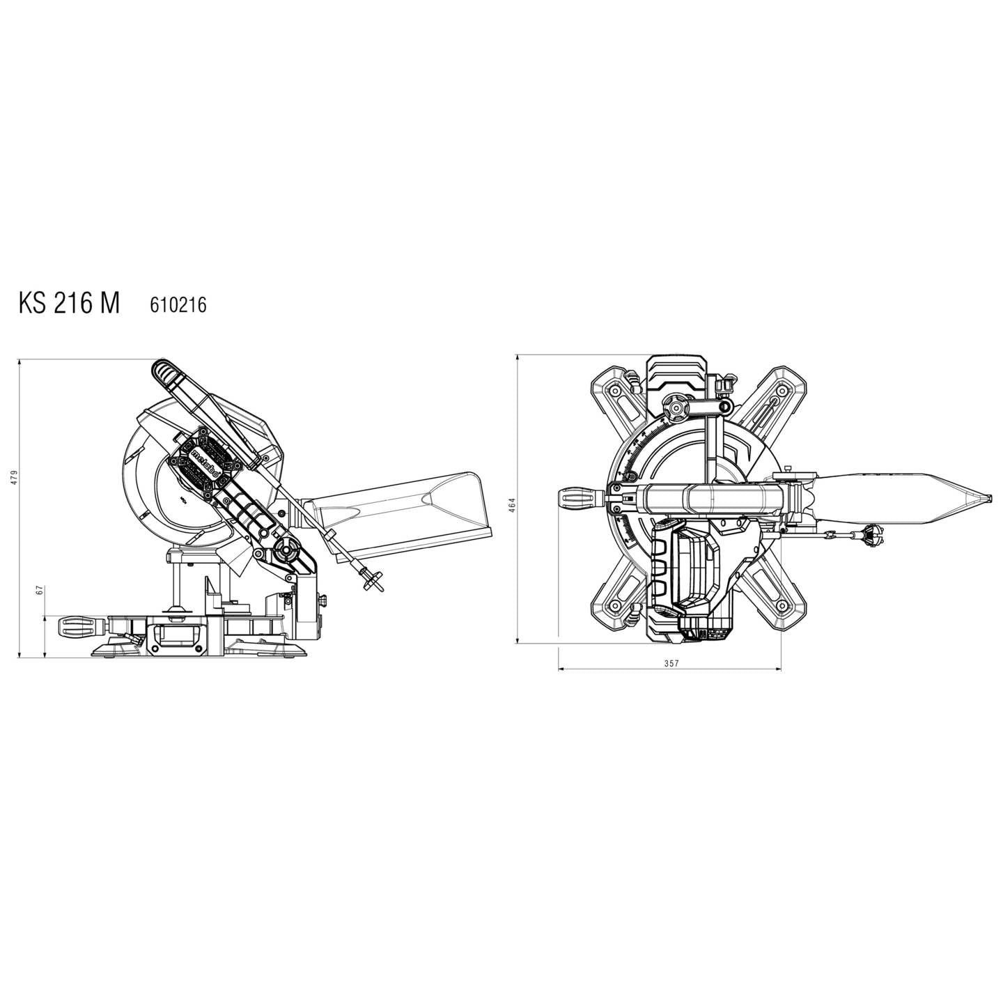 Metabo 610216000 Kappsäge 216 mm 30 mm 1100 W Säge Elektrowerkzeug Werkzeug - 4061792218178