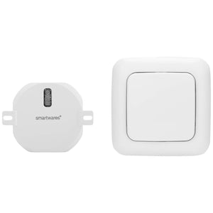 B-Ware Smartwares Funk-Schalter FSK 433 MHz Wandschalter Heizkörpersteuerung weiß