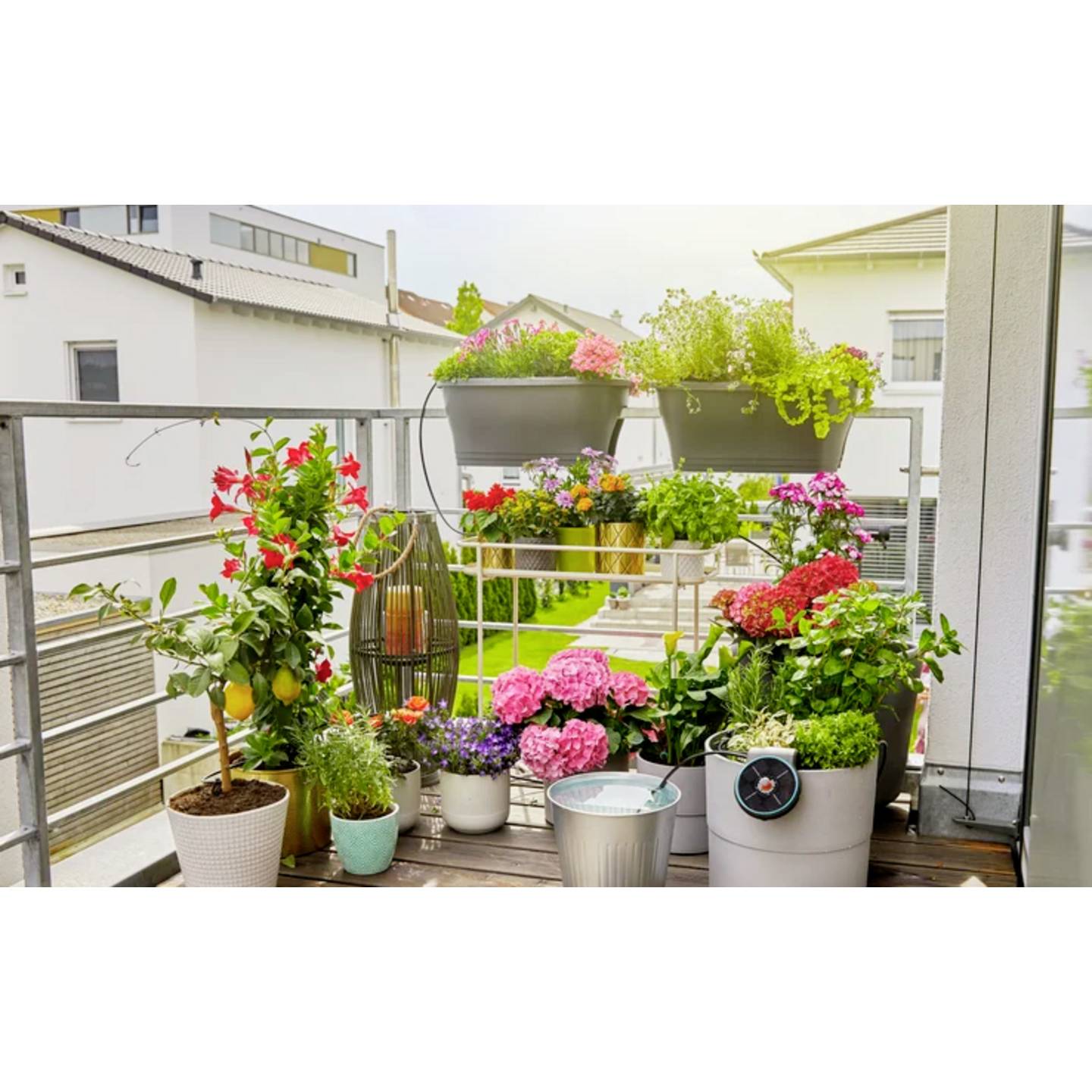 GARDENA Bewässerungsset AquaBloom Solar-Bewässerungssystem für 20 Pflanzen - 4078500049481