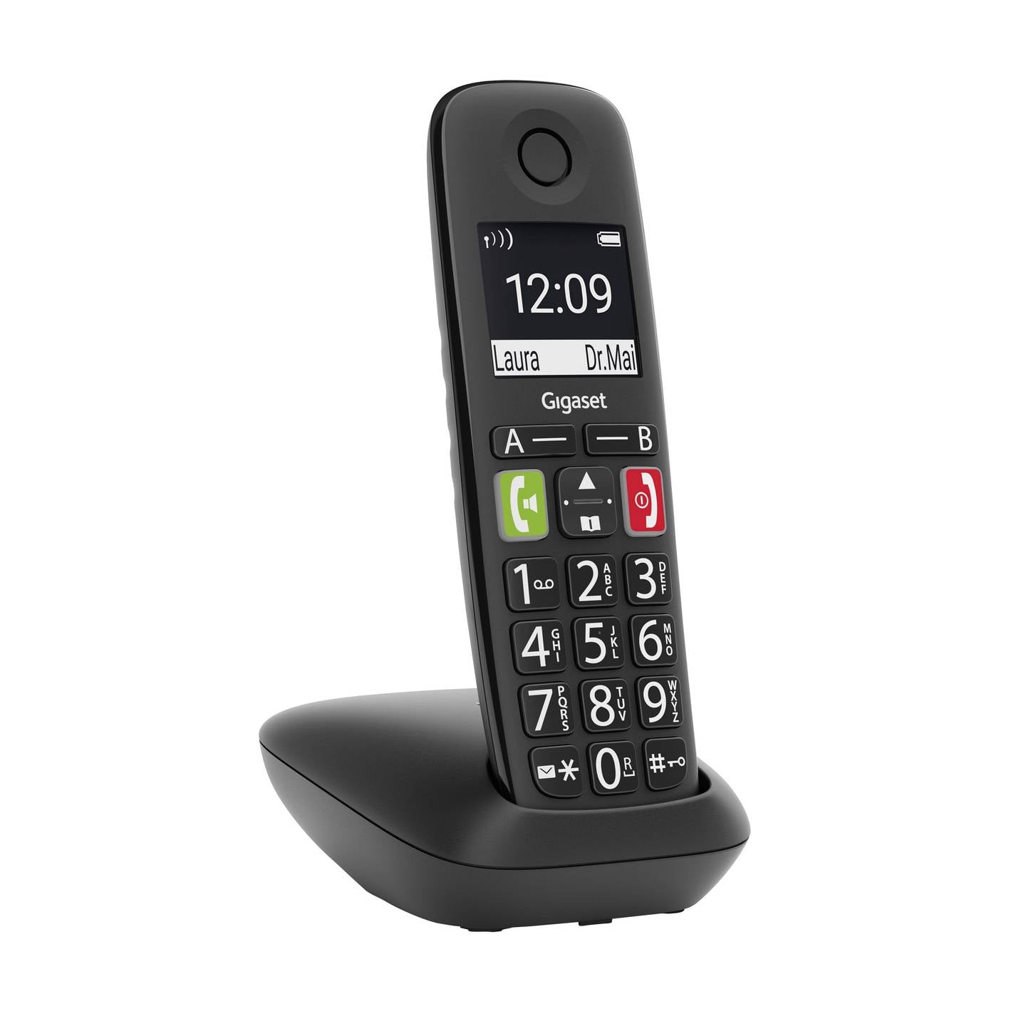 Gigaset Schnurloses Telefon E290 DECT Telefon Babyphone Freisprechen schwarz - 4250366856032