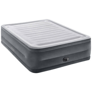B-Ware Intex Luftbett ComfortPlush DuraBeam 203x152cm grau Elektropumpe 272kg max.