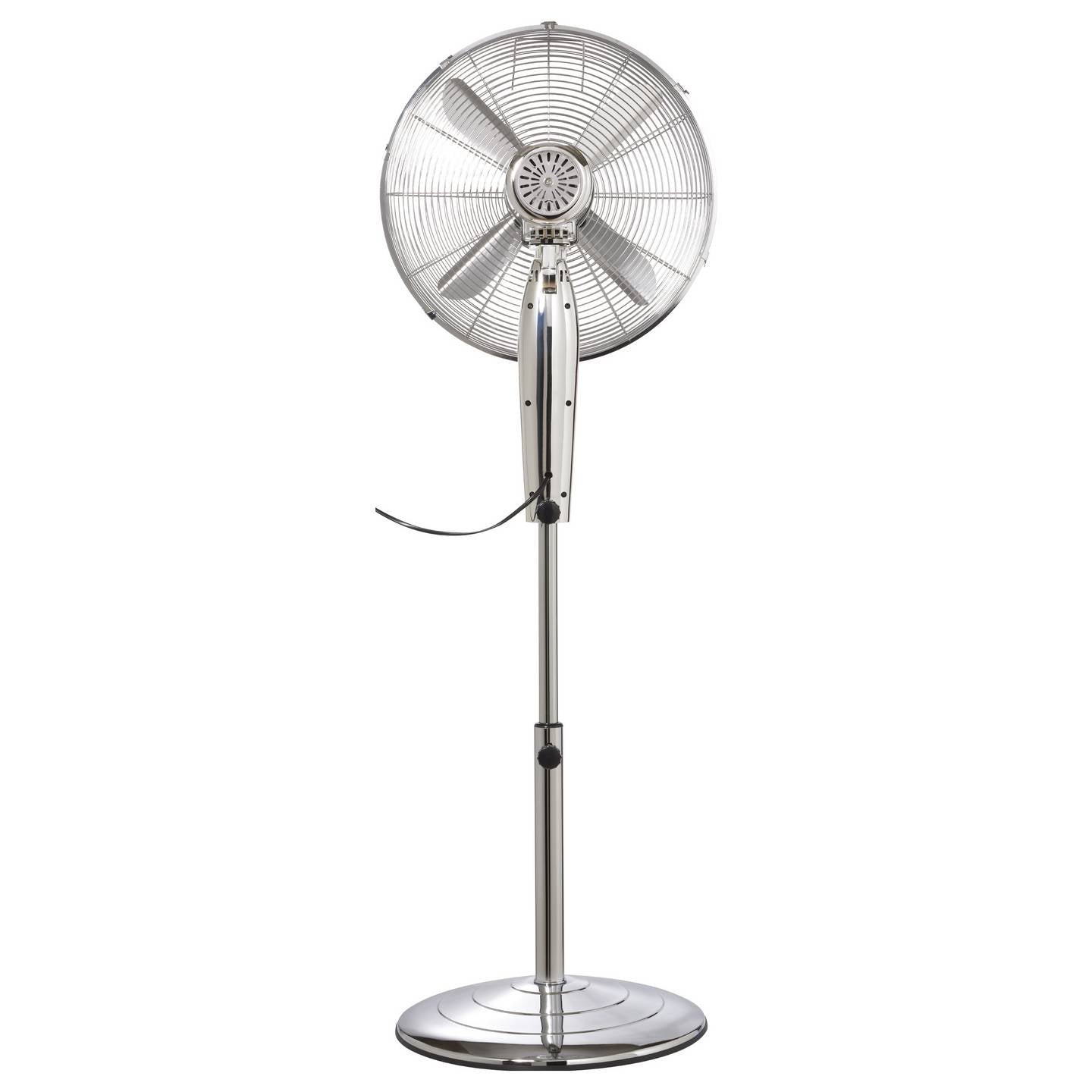 Sygonix Standventilator Ventilator höhenverstellbar Oszillierend 50W Chrom - 4064161489445