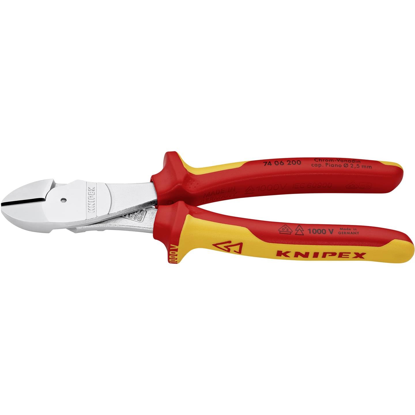 Knipex 74 06 200 VDE Seitenschneider Facette 200 mm Kraftseitenschneider Zange - 4003773033820